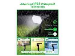 2026-lámpara Solar 108leds Sensor Luz Control Remoto Ip65 Impermeable Jardín Patio Pared