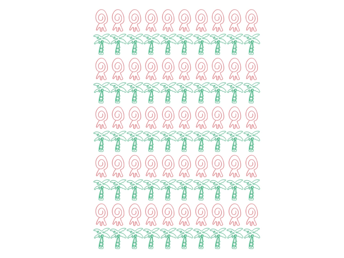 100 Clips De Papel Portátiles Mini Electroplados Forma De Árbol Verde Fresa Rosa Para Oficina