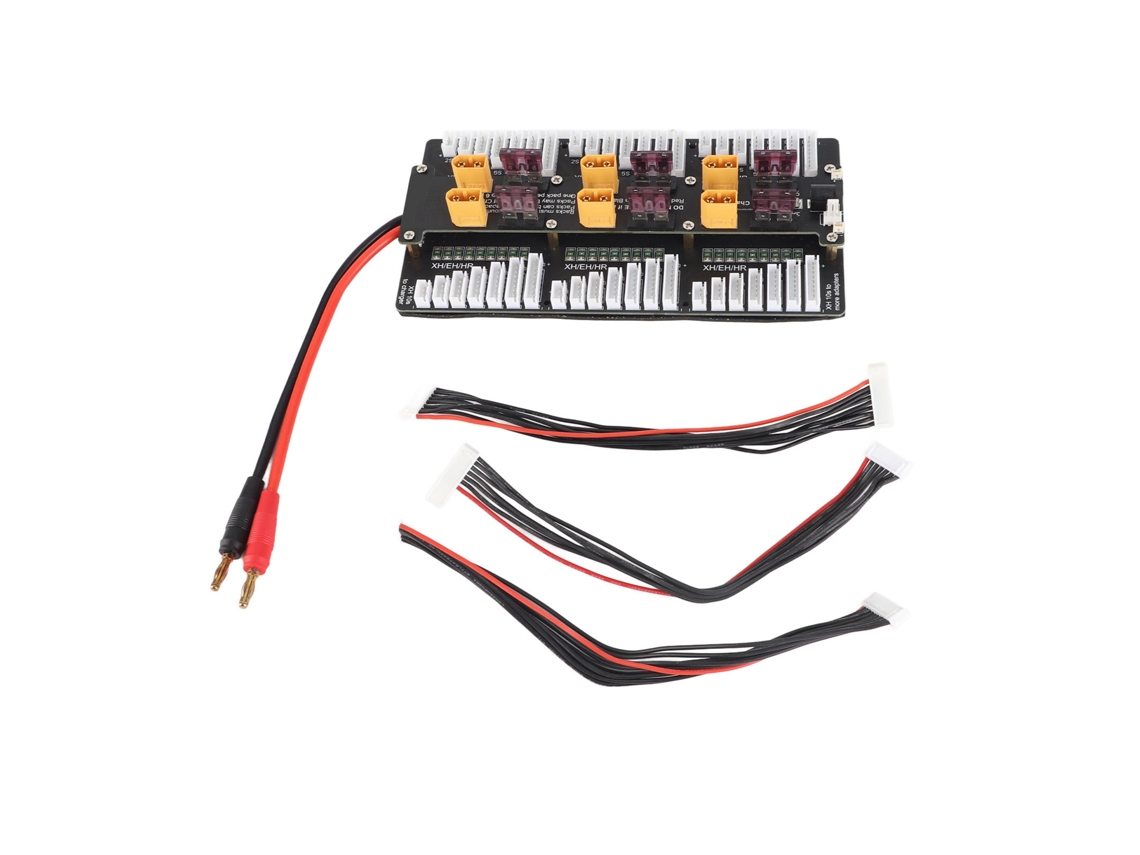 Placa De Carga Paralela Para Baterías 2‑8s Xt60 Para Cargadores Pl8 Pl6 Balanceados