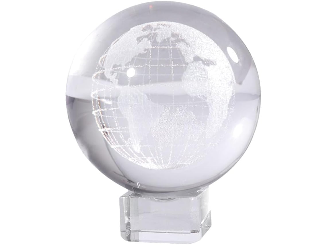 Adorno Esfera Cristal Grabada 3d Diseño Elegante Burbujas Material Artificial Decoración Hogar Bodas 6 Cm