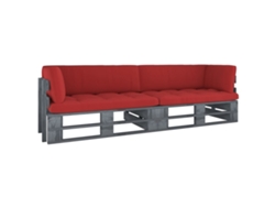Sofá de jardín VIDAXL Gris Madera (110x65x55 cm)