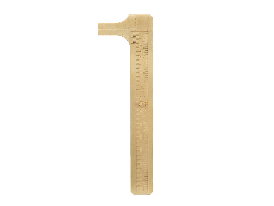 Calibrador Vernier De Latón Con Doble Escala Para Joyería, Herramienta De Medición De 120 Mm