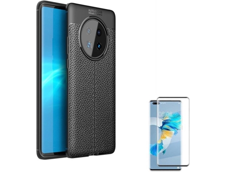 Funda y Protector Huawei Mate 40 Pro Rugged Leather Negro
