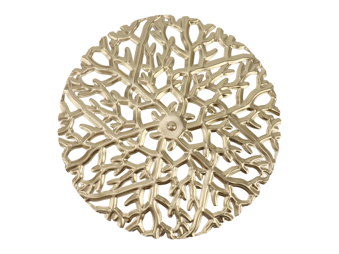 Conjunto De Adornos De Pared De Hierro Dorado, Rama De Árbol Circular, Adorno Colgante Decorativo.