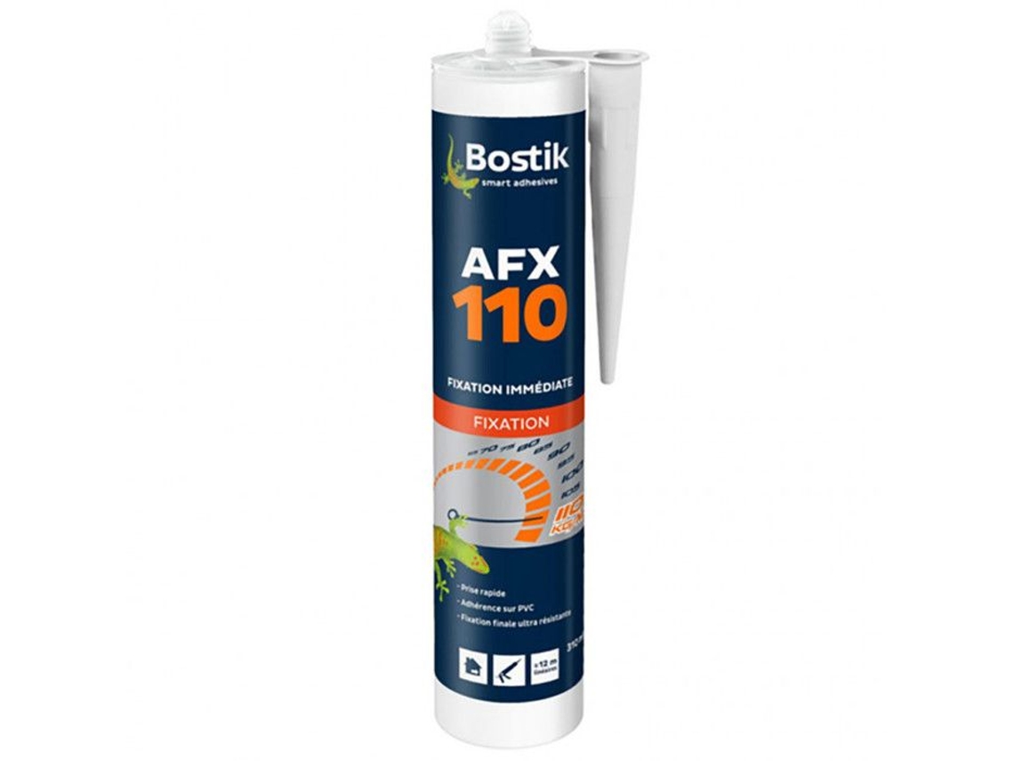 Afx 110 Masilla Acrílica Fijación Inmediata Fijación Final Ultra Resistente Multi Materiales Blanca Cartucho 310 Ml BOSTIK