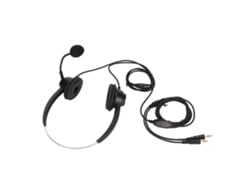 Auriculares binaurales con micrófono para PC, conector de 3,5 mm, ajuste de volumen, para atención al cliente y uso de oficina.