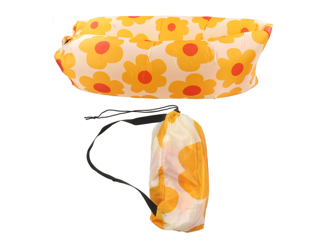 Sofá Hinchable Resistente A Desgarros, Sillón Portátil Con Bolsa De Almacenamiento Para Adultos Y Niños, Diseño De Girasol.
