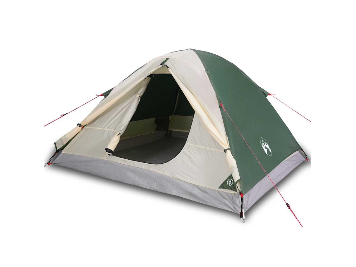 Tienda de campaña iglú para 3 personas impermeable VIDAXL verde