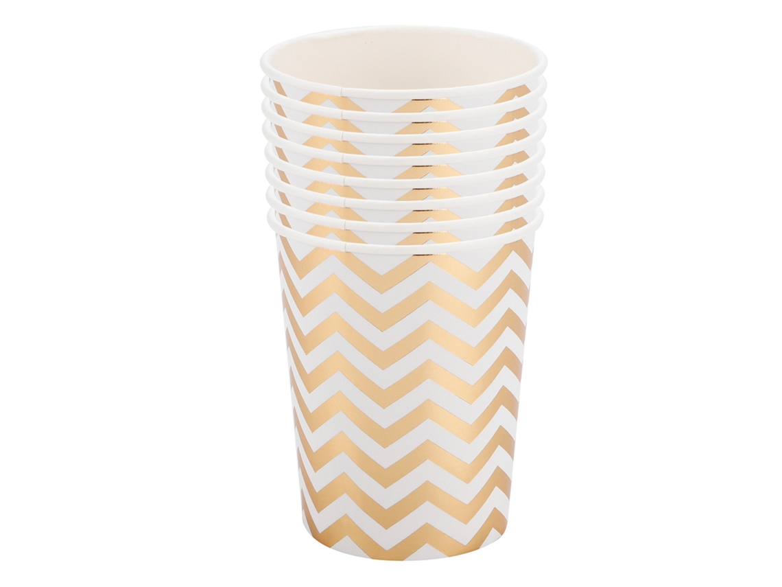 Vasos de papel de lunares festivos, vasos desechables de doble capa de 270 ml para fiestas, diseño encantador con patrones exquisitos, perfectos para cualquier ocasión.