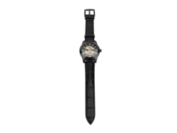 Reloj Mecánico Automático De Doble Esqueleto Hueco Para Hombre Con Correa De Piel Sintética Negra.