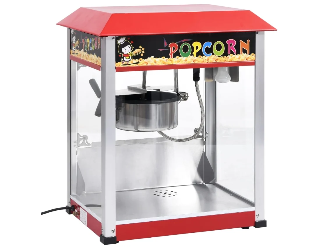 Máquina de palomitas VIDAXL Rojo Acero