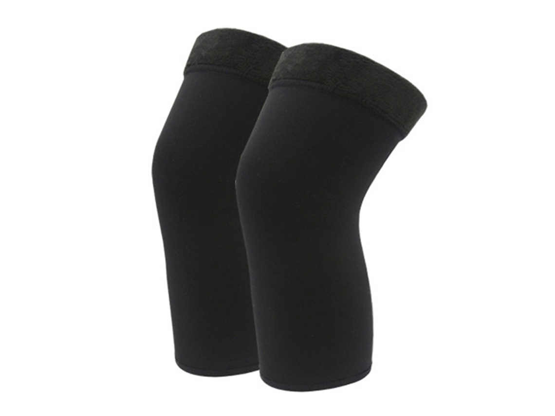 Colete De Apoio Ao Joelho Para Mulheres Elástico Antiderrapante Com Pelúcia Para Aquecimento E Alívio De Dor No Inverno