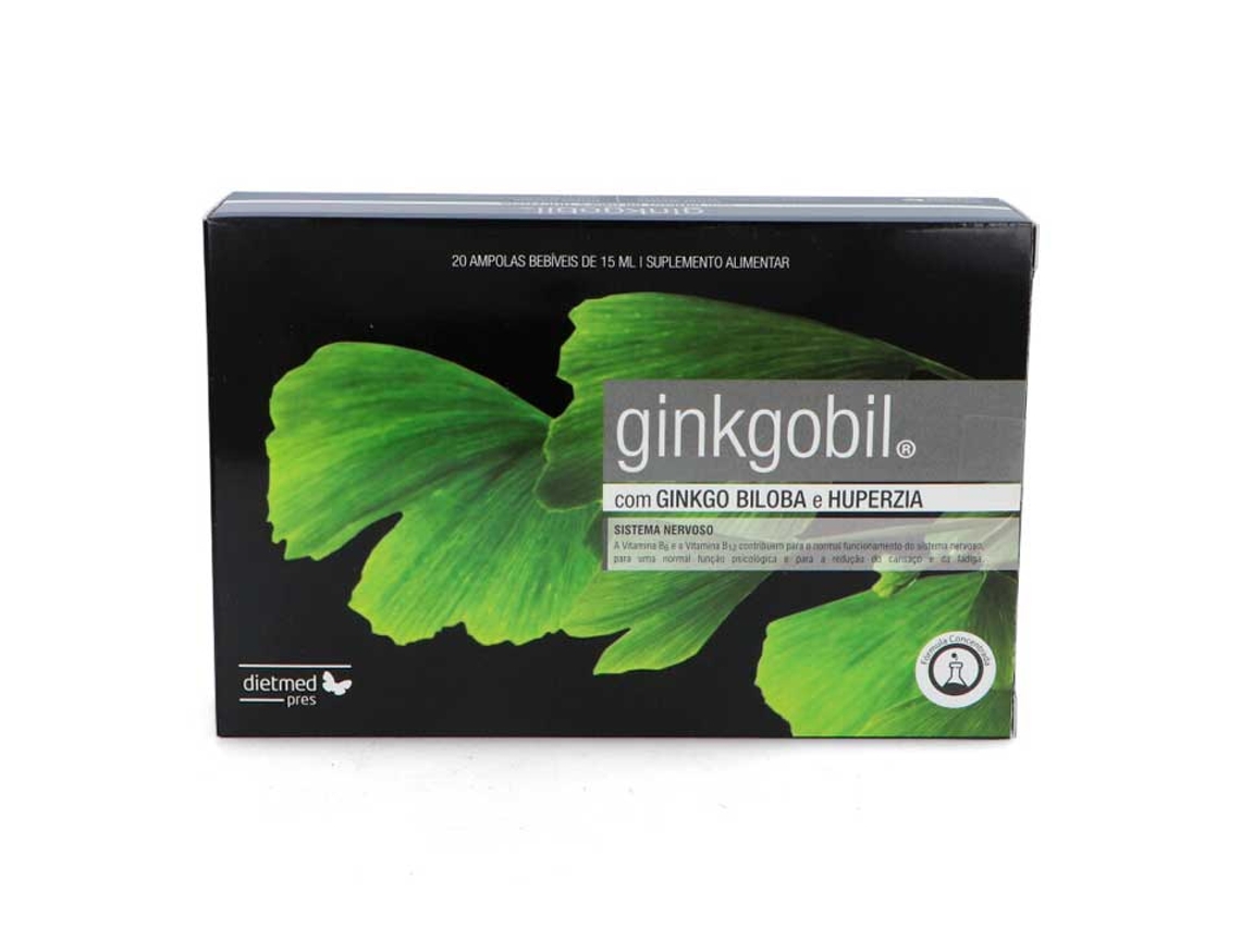 Complemento Alimentar DIETMED Ginkgobil Con Ginkgo Biloba Ampolas (20 ampolas de 15ml (500mg) (Laranja))