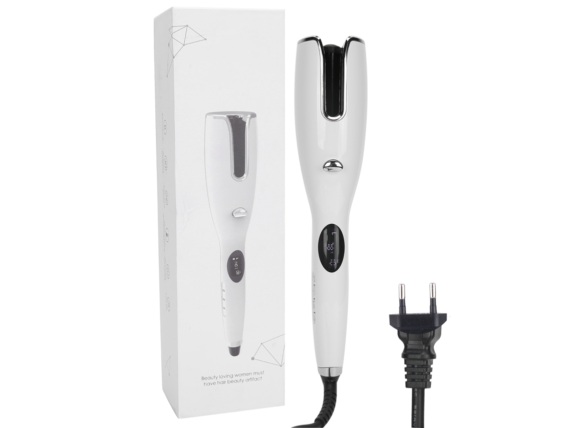 2026-plancha De Rizado Automática Antiquemaduras Portátil Lcd Rizador De Pelo Blanco
