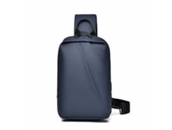 Mochila pequeña multifuncional para hombre, resistente a la abrasión y al agua, de gran capacidad, ideal para negocios. (Azul)