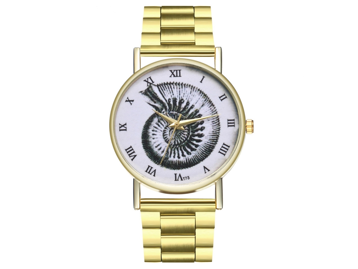 Reloj De Pulsera De Cuarzo Con Correa De Acero Y Números Romanos Unisex Zhoulianfa
