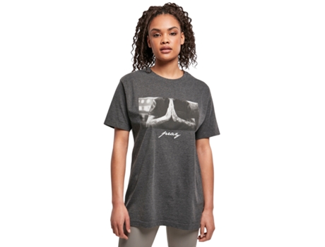 Camiseta de Mujer MISTER TEE Pray Negro (L)