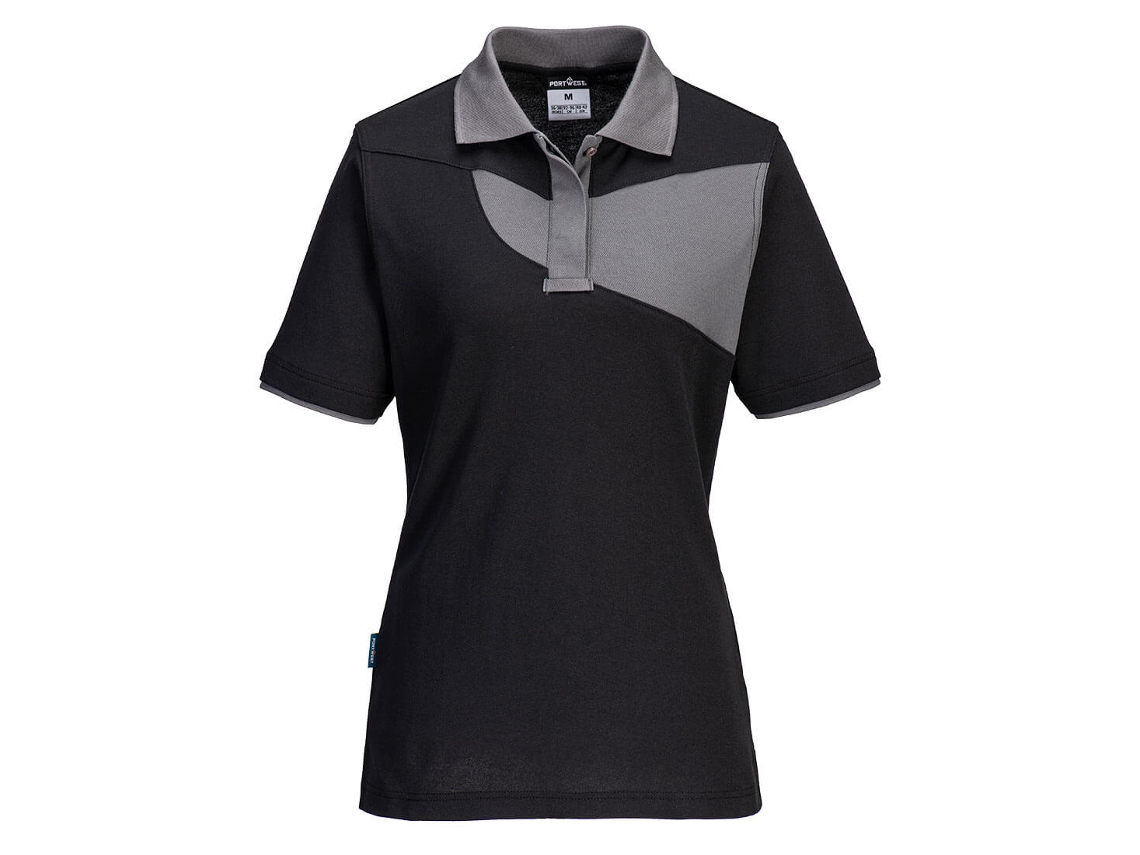 Polo De Mujer Pw2 - Moderno Y Confortable Negro Gris / Xl