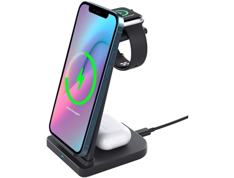 Cargador Auto CHRONUS WC2710721 (iPhone/Airpods 2 / Samsung Galaxy - Negro)