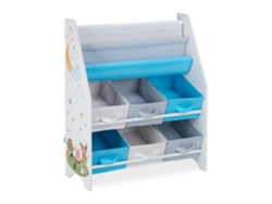 Estante Relaxdays Para Crianças, Design Colorido, 6 Caixas, 2 Prateleiras, Quarto Infantil, Hbt 74 X 62 X 31,5 Cm.