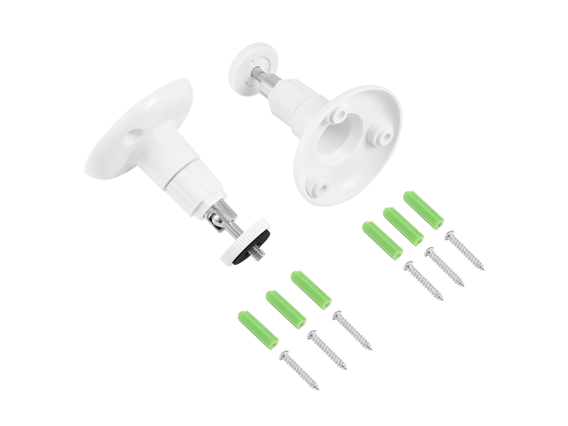 Suporte De Parede De Metal Para Câmera De Segurança Rotativo 360 Graus Indoor E Outdoor 2pcs