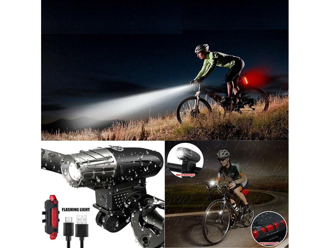 Luz Led Recargable Usb Impermeable Para Bicicleta Con Luces Delanteras Y Traseras Para Ciclismo.