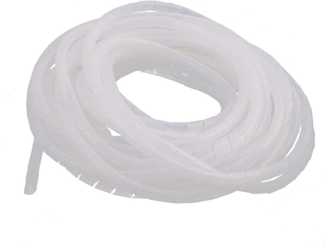 Enrollador De Cables Flexible En Espiral De 12 Mm Para De Computadora - Blanco.