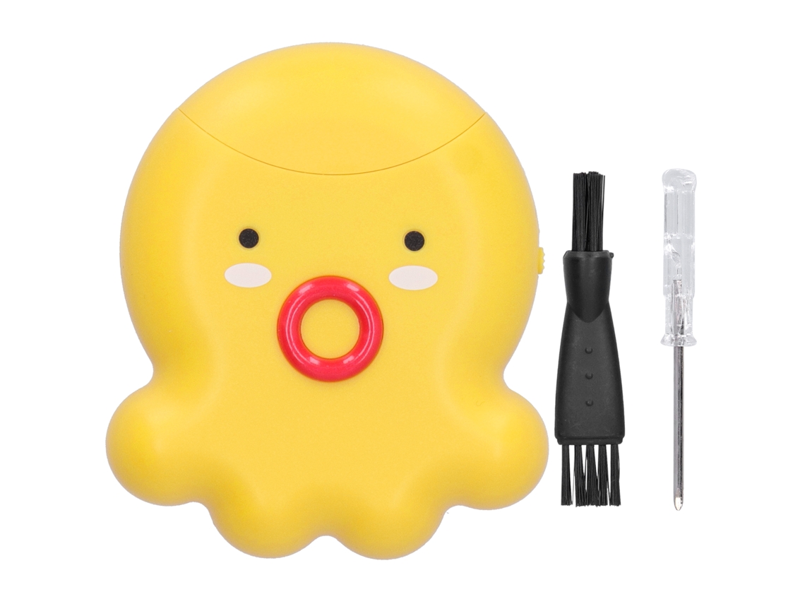Cortauñas eléctrico para bebés, mini lima de uñas automática con forma de caricatura para niños (amarillo)