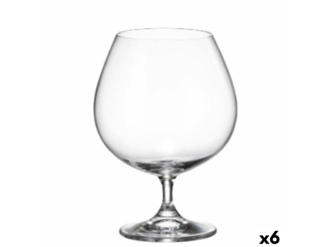 Set de Copas BOHEMIA CRYSTAL Clara Coñac 690 ml 6 Unidades 4 Unidades 7,5 x 12 x 16 cm