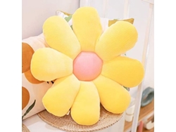 2026-almohada Decorativa Flor Amarilla Almohada De Peluche Redonda Para Niñas Adolescentes Sofá Cama