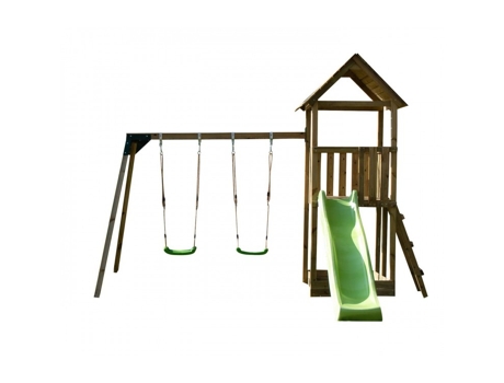Parque Infantil Masgames Tibidabo L Techo de Madera Con Columpio MASGAMES OUTDOOR GAMES