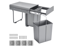 Succebuy 20 LX 2 - Cubo de basura doble extensible (492 x 340 x 430 mm), color gris