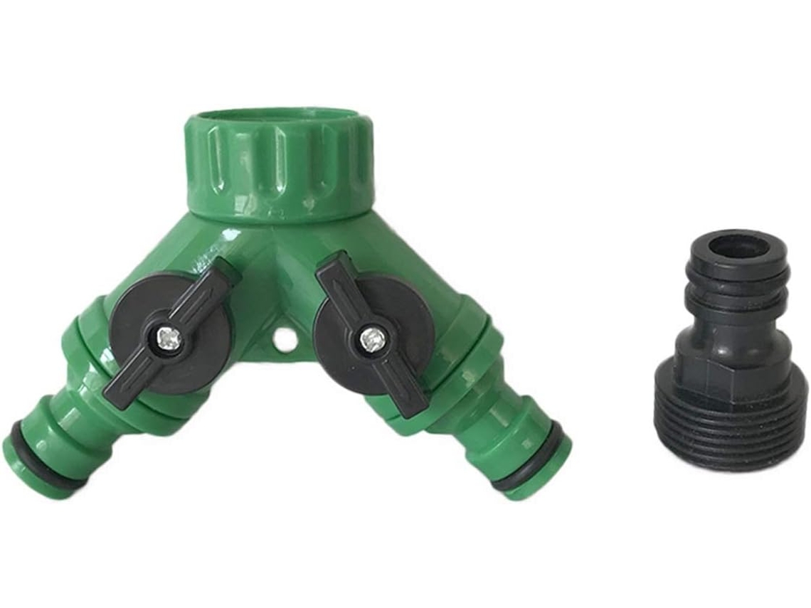 Conector en Y para boquilla de riego de jardín, rosca interna y externa de 3/4 de pulgada, acoplamiento rápido, S/MARK