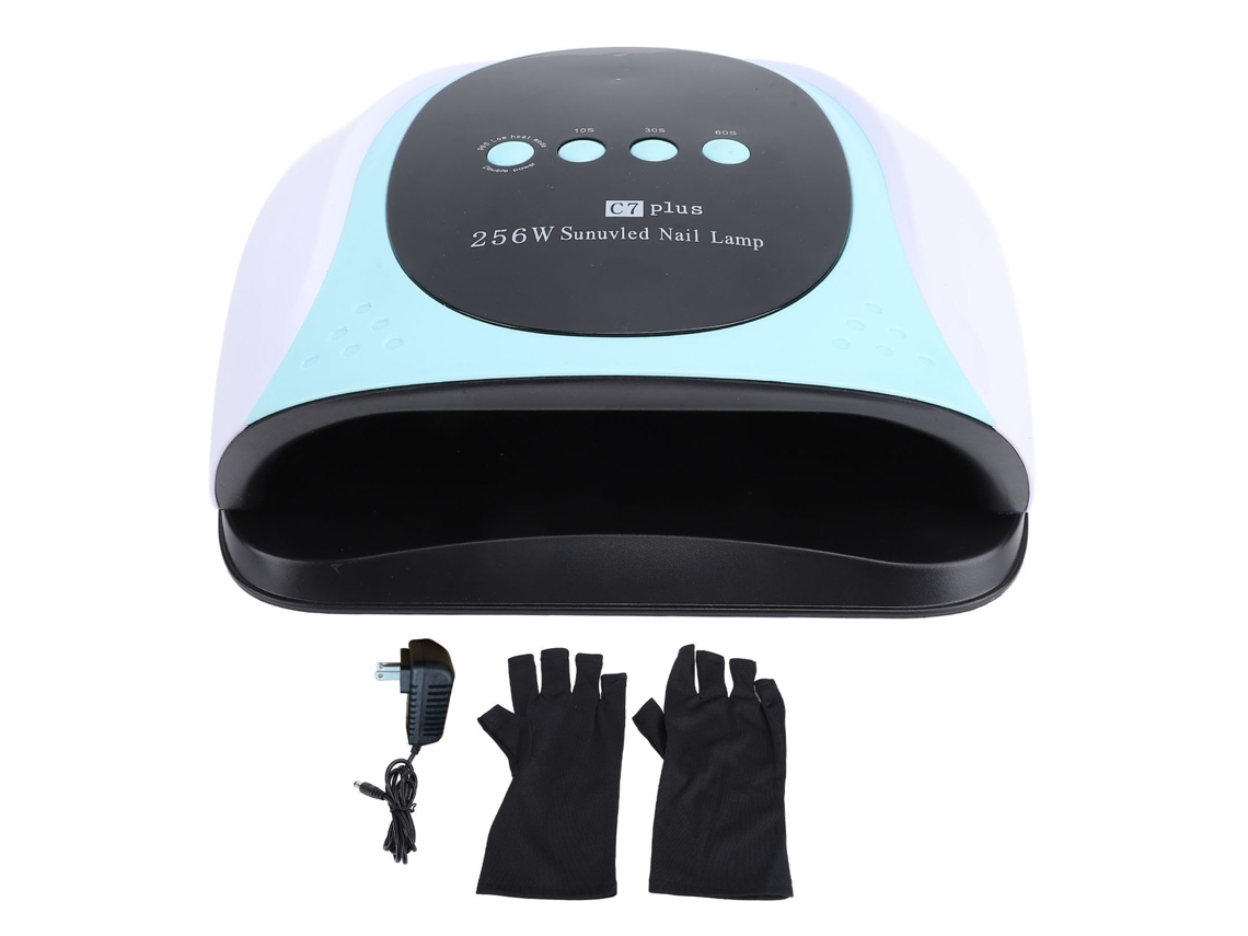 Secador De Uñas De 256 W Con 3 Temporizadores, Doble Fuente De Luz, Diseño Portátil Y Para Usar Con Guantes, Enchufe Estadounidense.