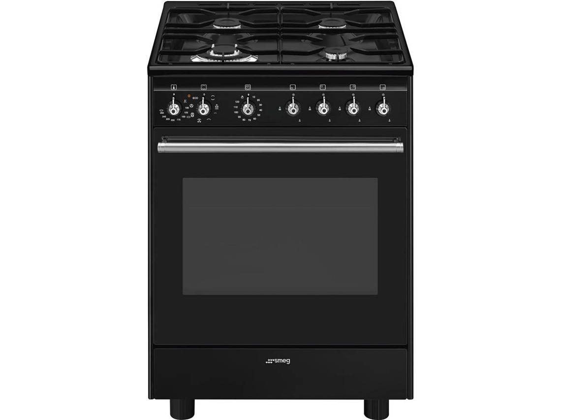 Cocina SMEG Concerto CX61GMBL (70 L - Eléctrico y Gas Natural - Negro)