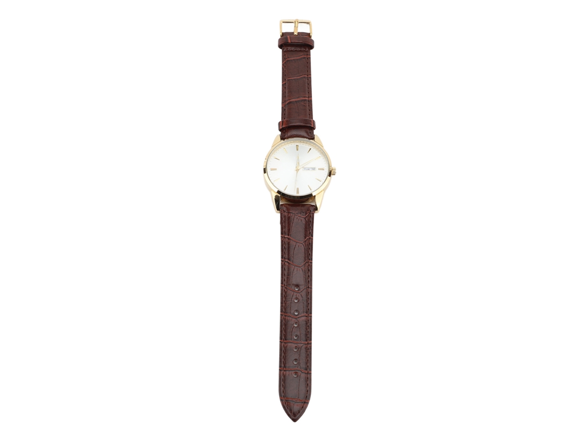 Reloj De Cuarzo Luminoso Para Hombre Con Indicador De Fecha, Correa De Piel Sintética, Resistente Al Agua Hasta 30 M.