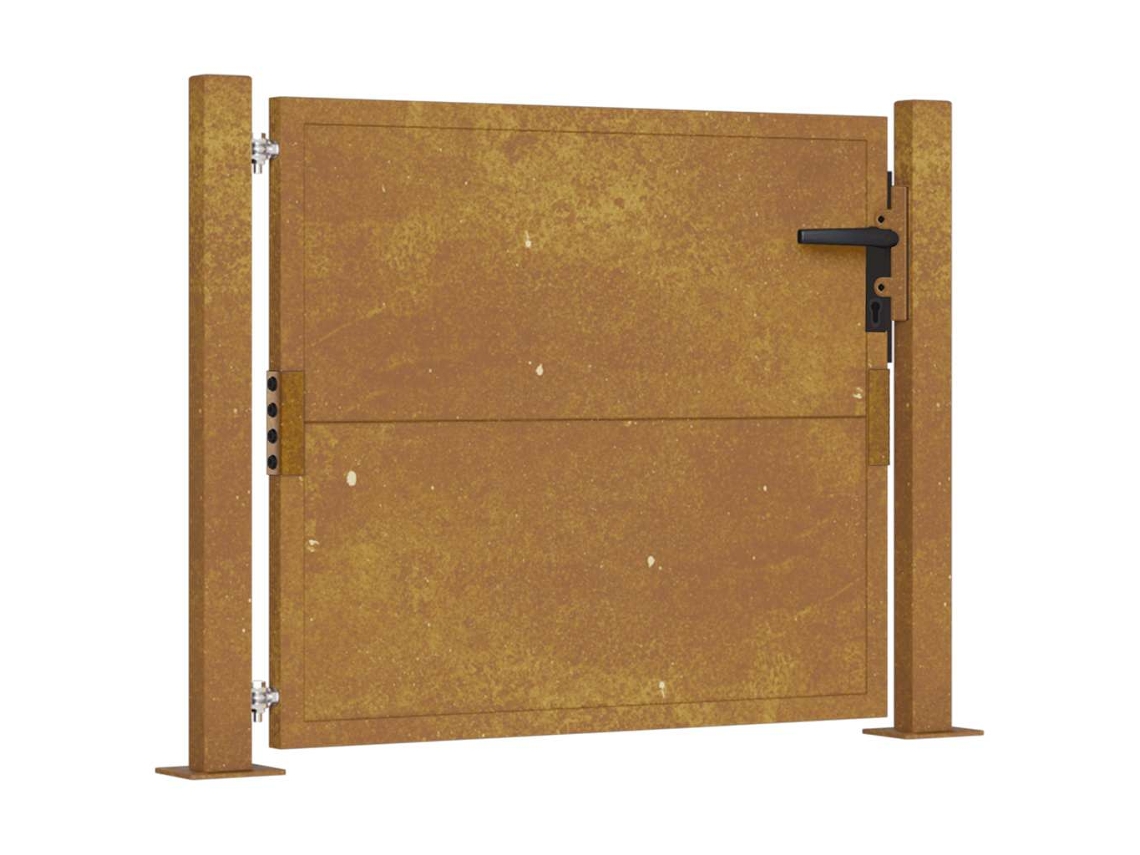 Maison Exclusive - Puerta De Jardín 100x75 Cm De Acero Corten