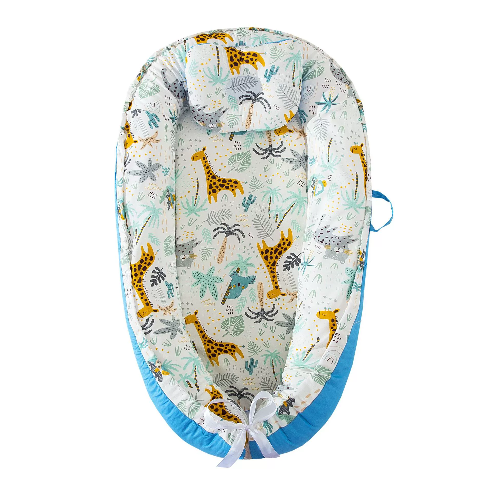 Nido Para Bebé Chrui 0-24 Meses Con Almohada Algodón Suave 85x55cm (jirafa)