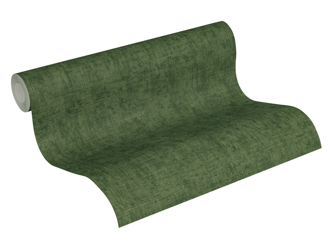 Papel de Pared A.S. CRÉATION (53 cm x 10,05 m - Tejido - Verde)