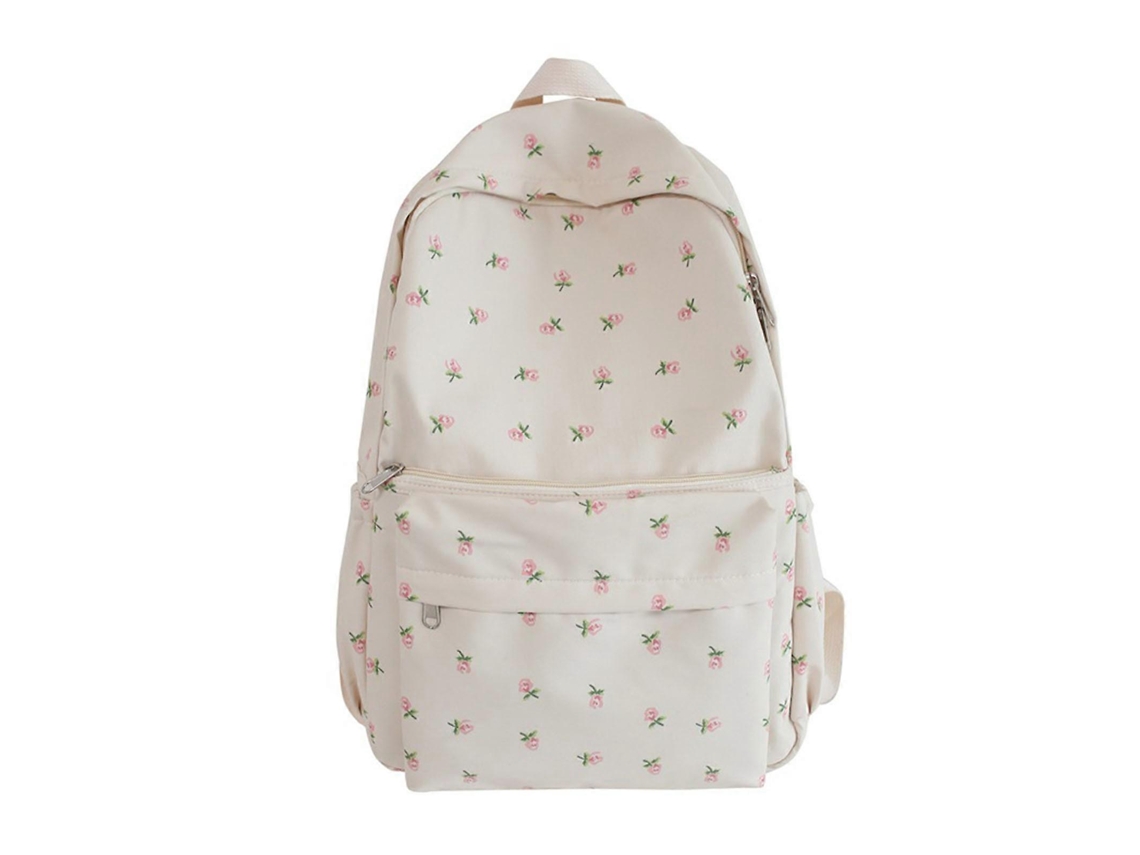 Mochila para portátil de mujer, ideal para el trabajo, la escuela, la universidad y los viajes. Tamaño mediano con un delicado estampado floral.