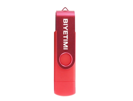 Pen USB SLOWMOOSE Alta Velocidad Personalizable Disco U para Smartphone (Rojo - 128GB)