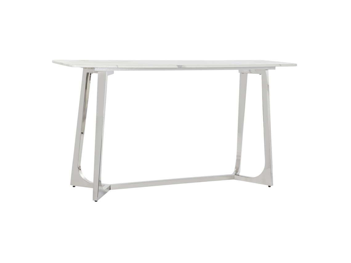 Consola Acero Marmol Plateado 150x45x80cm
