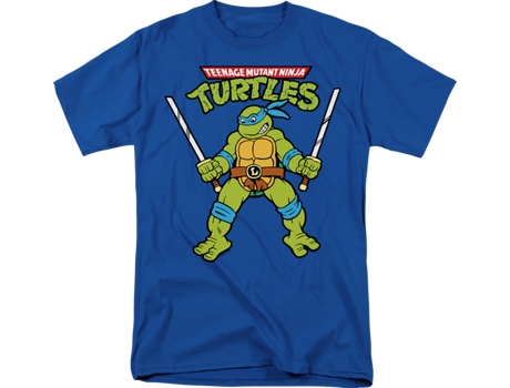 Camisetas Unisex DEEPSTONE Blue Leonardo Teenage Mutant Ninja Turtles Real (M)