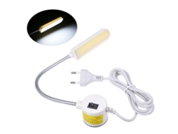 Lámpara COB para máquina de coser 2026, 6W, 110-250V, con base fija y vástago flexible, fácil instalación para tareas domésticas.