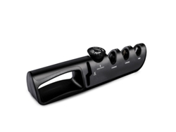 Afilador de cuchillos 4 en 1 con revestimiento de diamante y mango fino, tijeras y tijeras para cuchillos de cocina, sistema de piedra de afilar CUICH