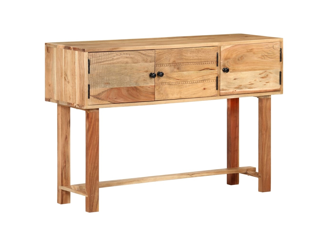Aparador De Madera Maciza De Acacia 115x35x75 Cm