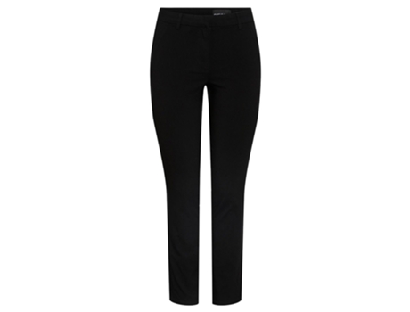 Calça PIECES Calça Chino De Cintura Média Skin Preto M / 32 Mulher
