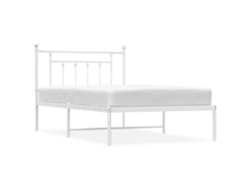 Maison Exclusive - Estructura Cama Sin Colchón Con Cabecero Metal Blanco 100x200cm