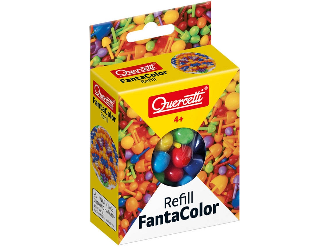 Juego Educativo QUERCETTI Pegs Fantacolor Recambios 15 mm 90 pz (Edad Mínima: 4 Años - 9 x 13,5 x 3,9 cm)