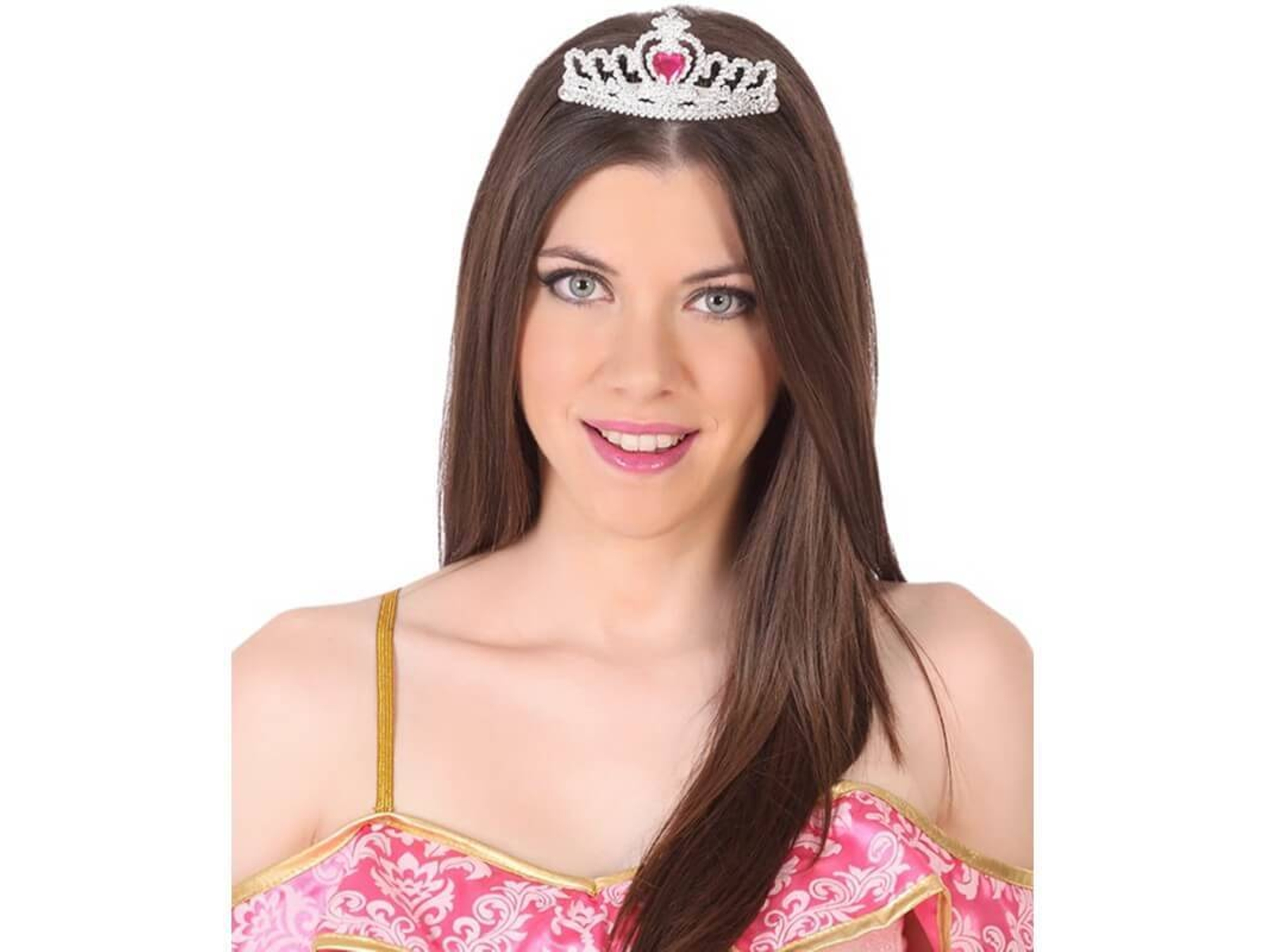 Tiara DISFRAZZES Princesa Plateada Con Corazón (Talla: Talla Universal)